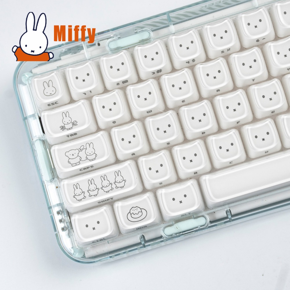 Gaming Accessories Aesthetic - Kawaii Miffy Keycaps Schattig Konijn Key