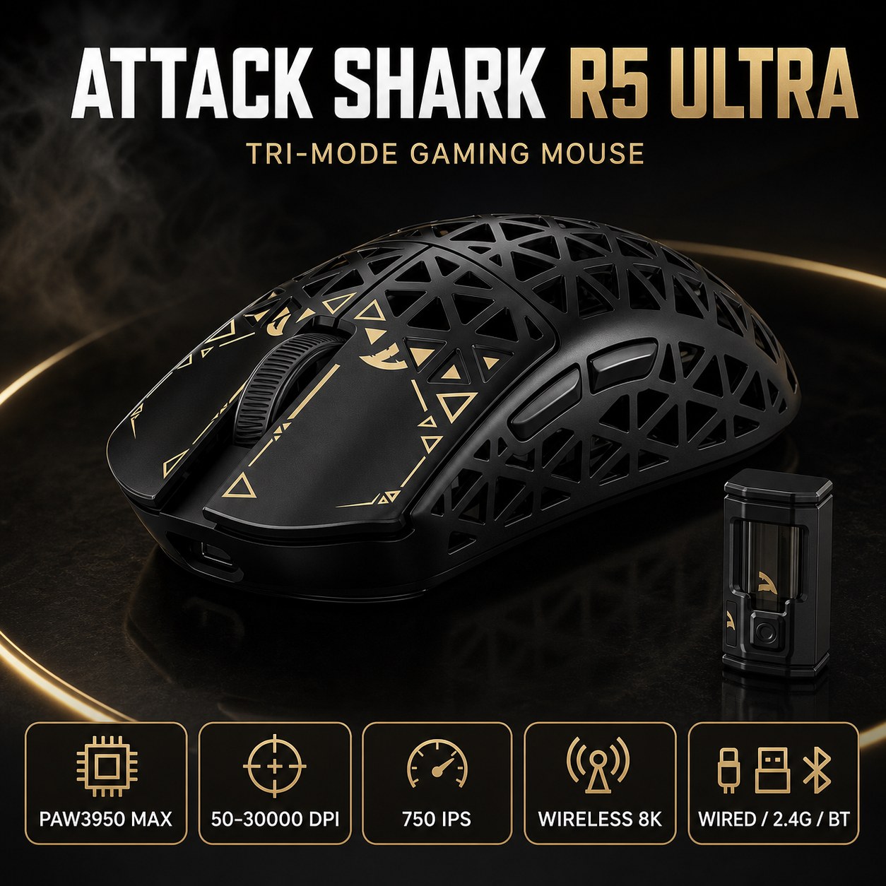 Logitech Mouse G Pro X Superlight - ATTACK SHARK R5 Ultra Draadloze Gamingmuis,