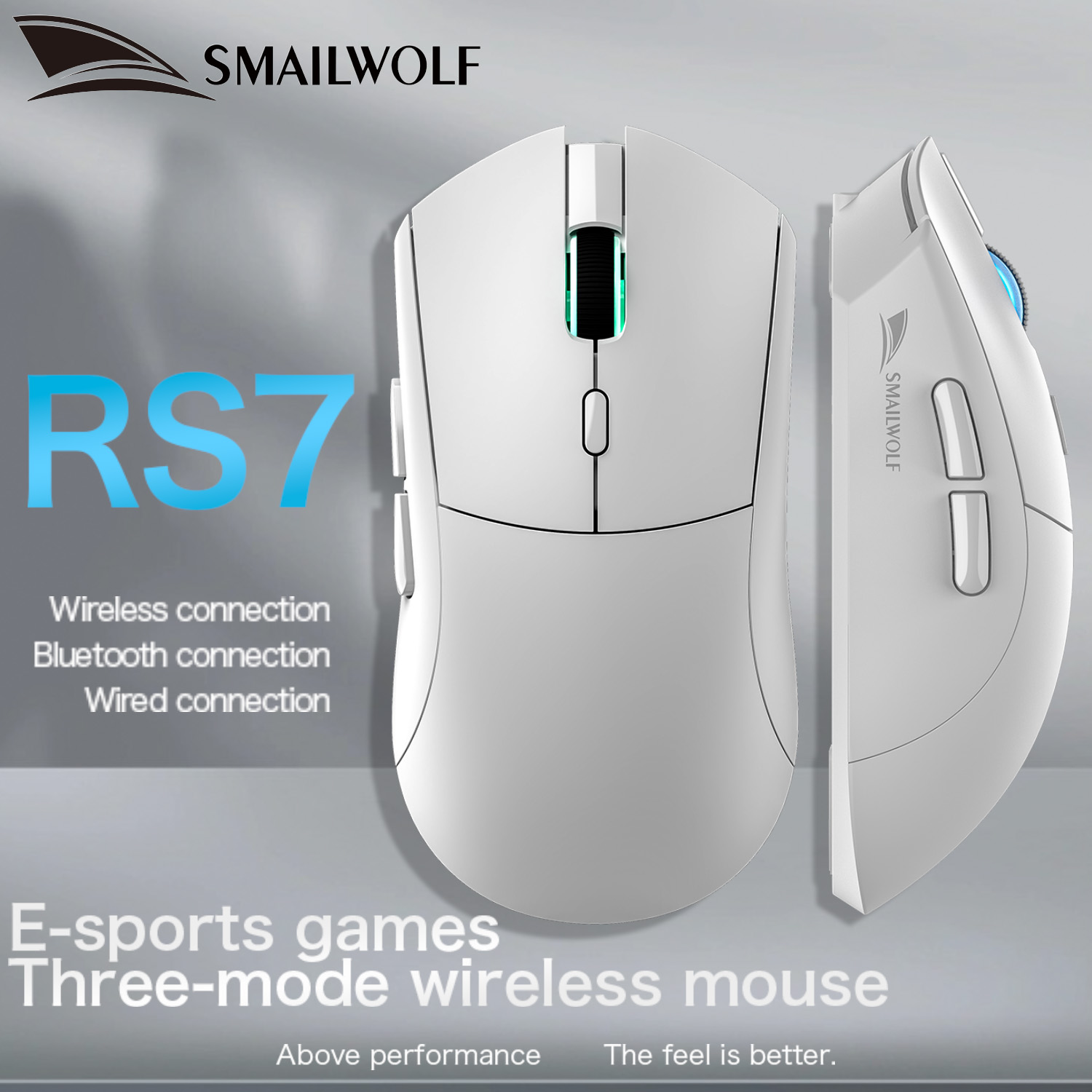 Logitech Mouse G Pro X Superlight - SMAILWOLF RS7 Bluetooth draadloze gamingmuis PAW3311