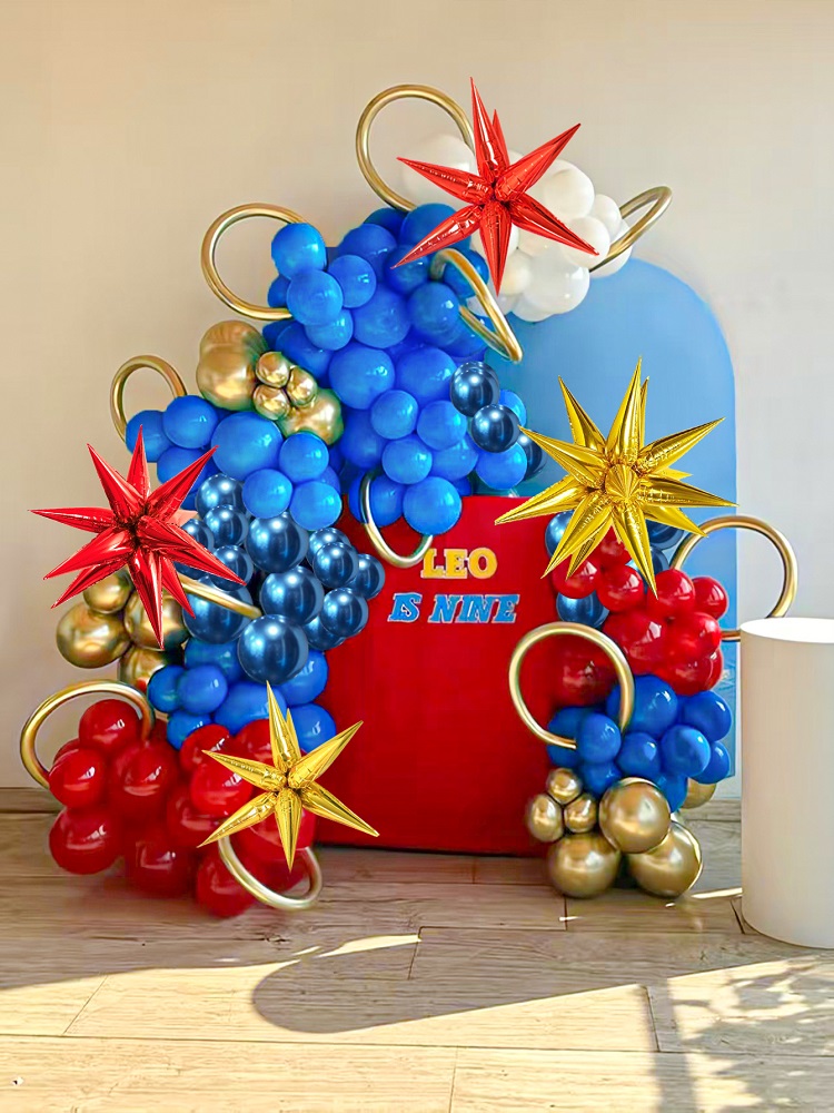 Gaming Accessories For Room - 126pcs Kozee Rood Blauw Goud Ballon