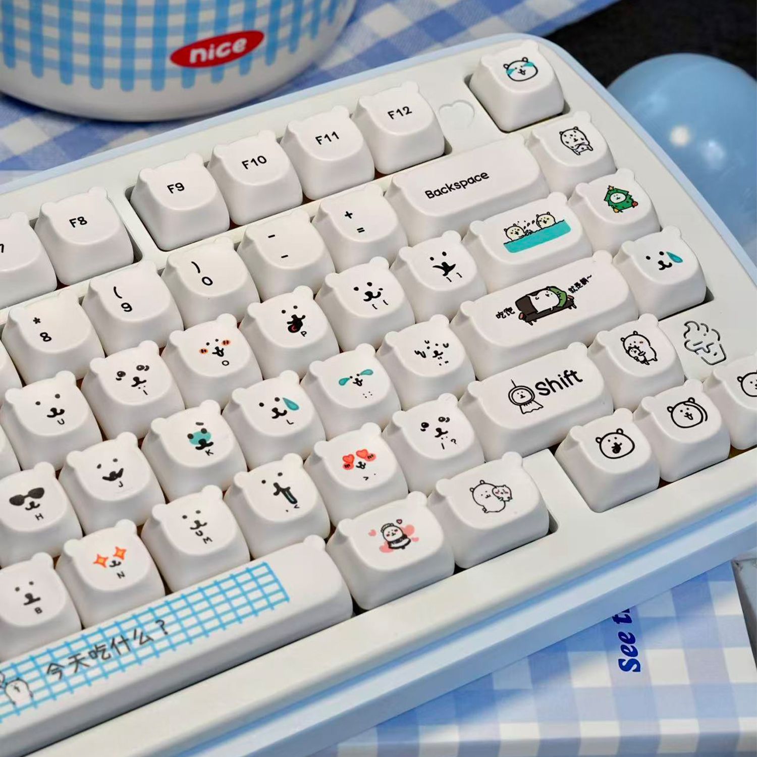 Kawaii Cartoon Joke Beer PBT K - Gaming Accessories Aesthetic recensie en prijs