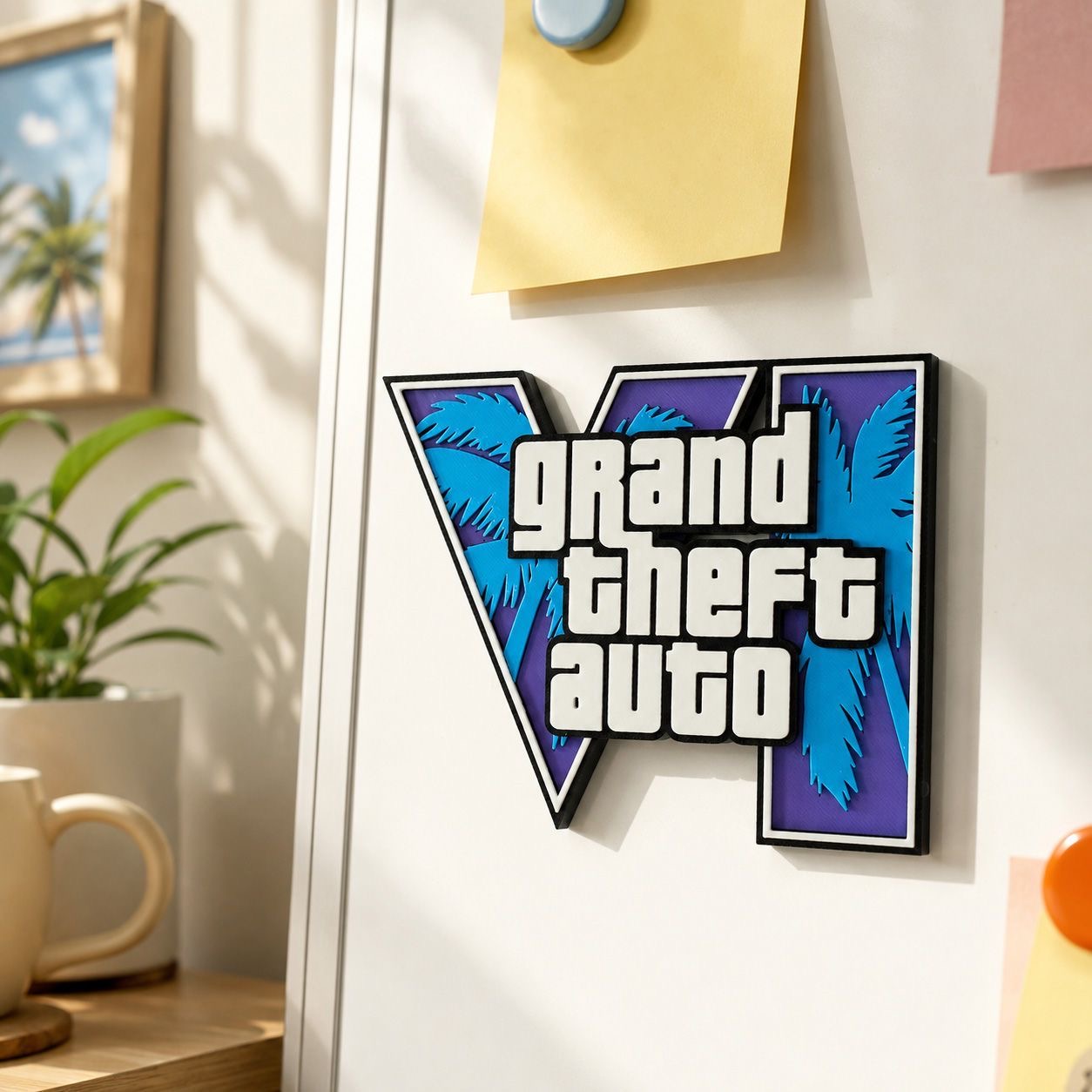 GTA6 3D-geprinte logo magnetis - Gaming Accessories For Room recensie en prijs